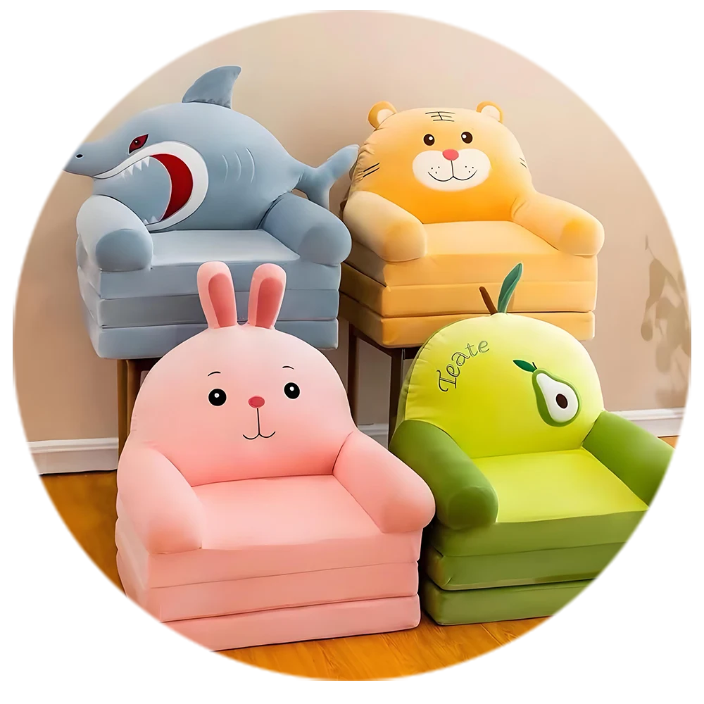 Asiento de sofá de felpa bebé