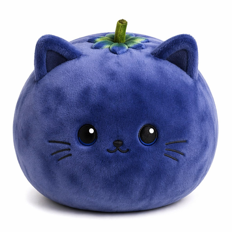 Animal de peluche de gato de arándanos