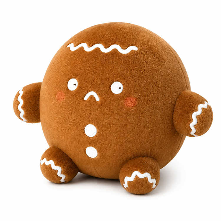 Peluche de pan de jengibre navideño gordito