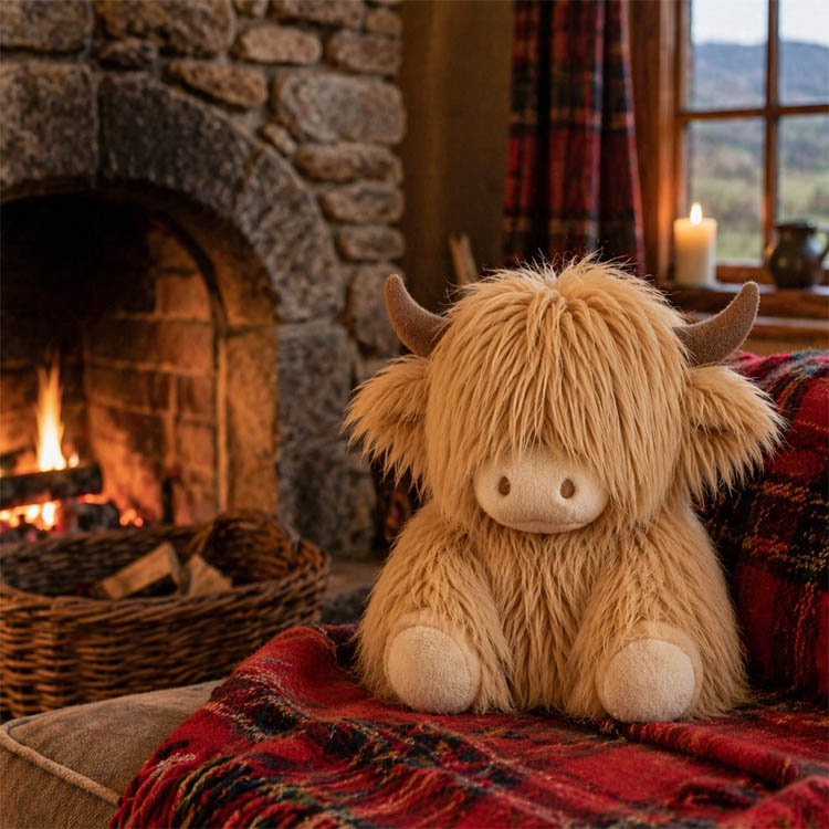 Peluches de vaca de las tierras altas
