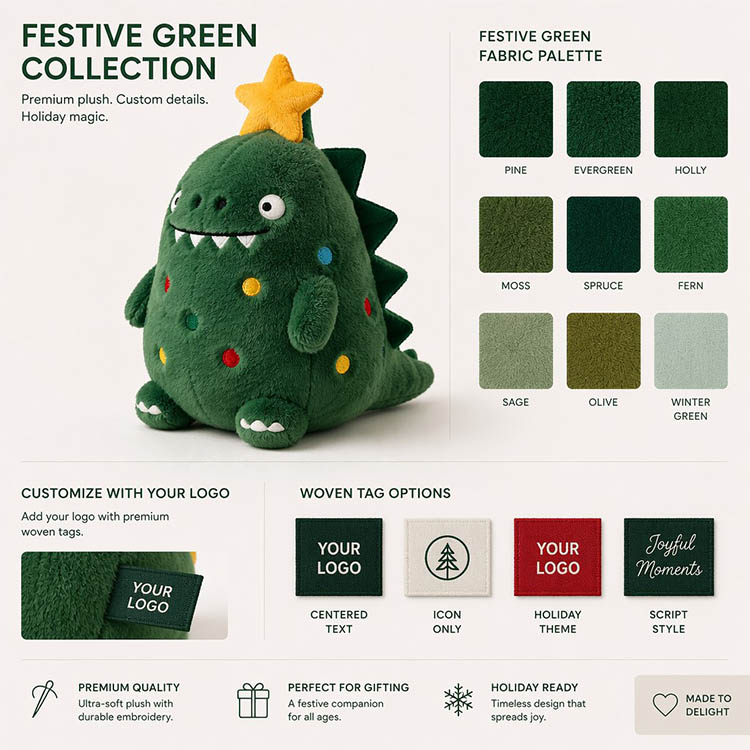Christmas Tree Dinosaur Plush Toy