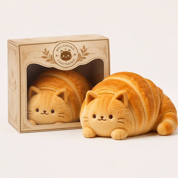 Croissant Cat Plush Toy