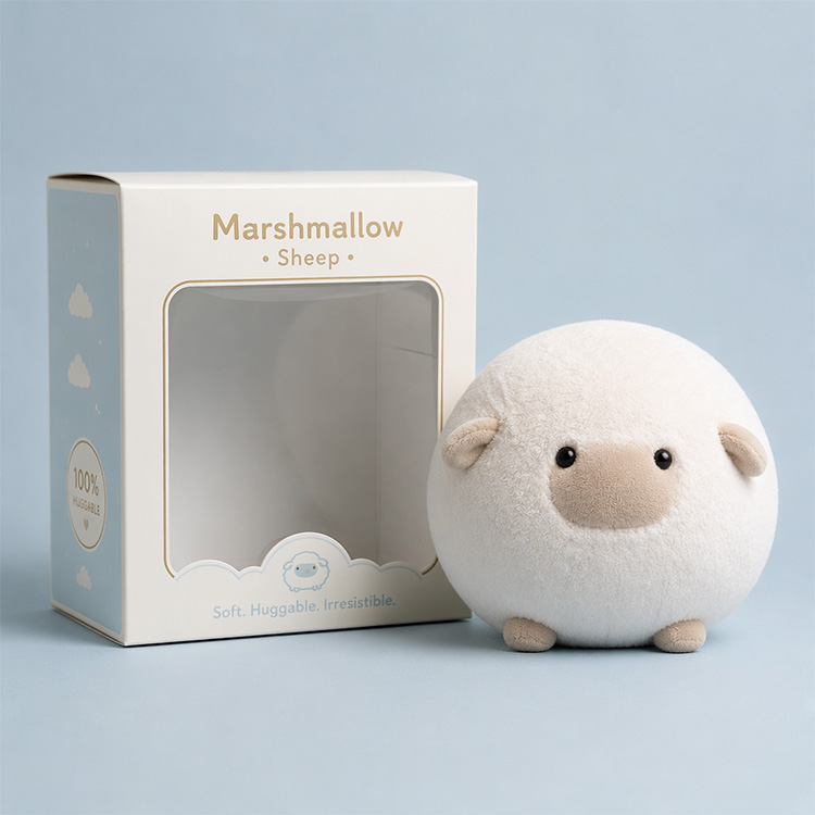 Marshmallow Style Round Sheep Plush Toy