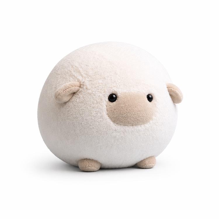 Peluche de oveja redonda estilo malvavisco