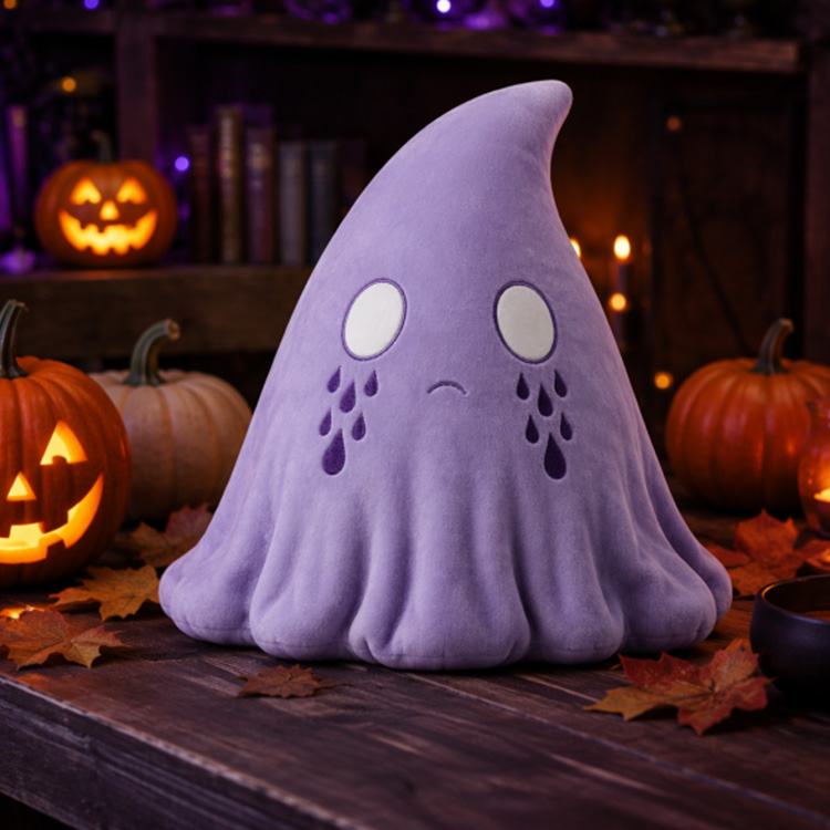 Peluche Fantasma Espeluznante Triste Púrpura