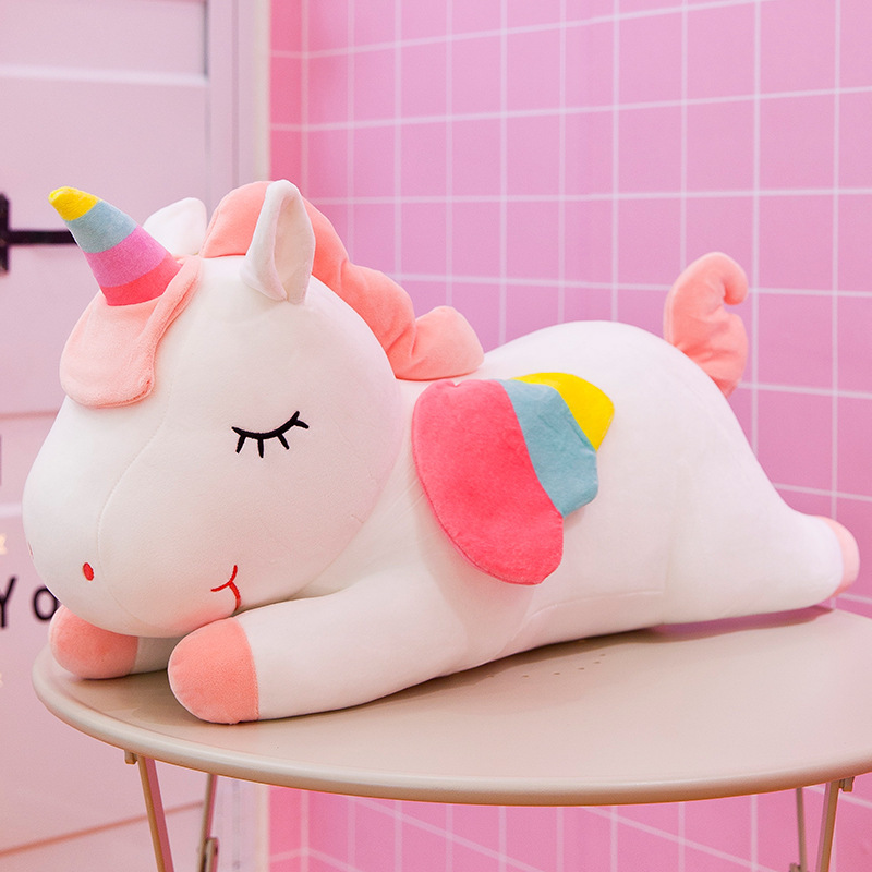Almohada de felpa de unicornio